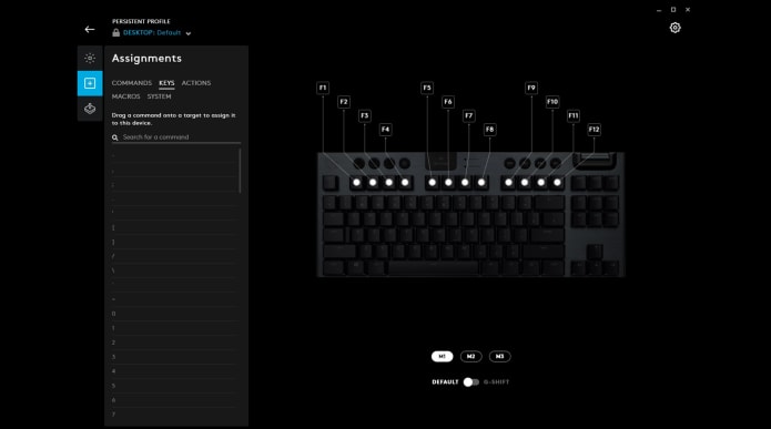 G915 TKL | 3 YERLEŞİK PROFİL